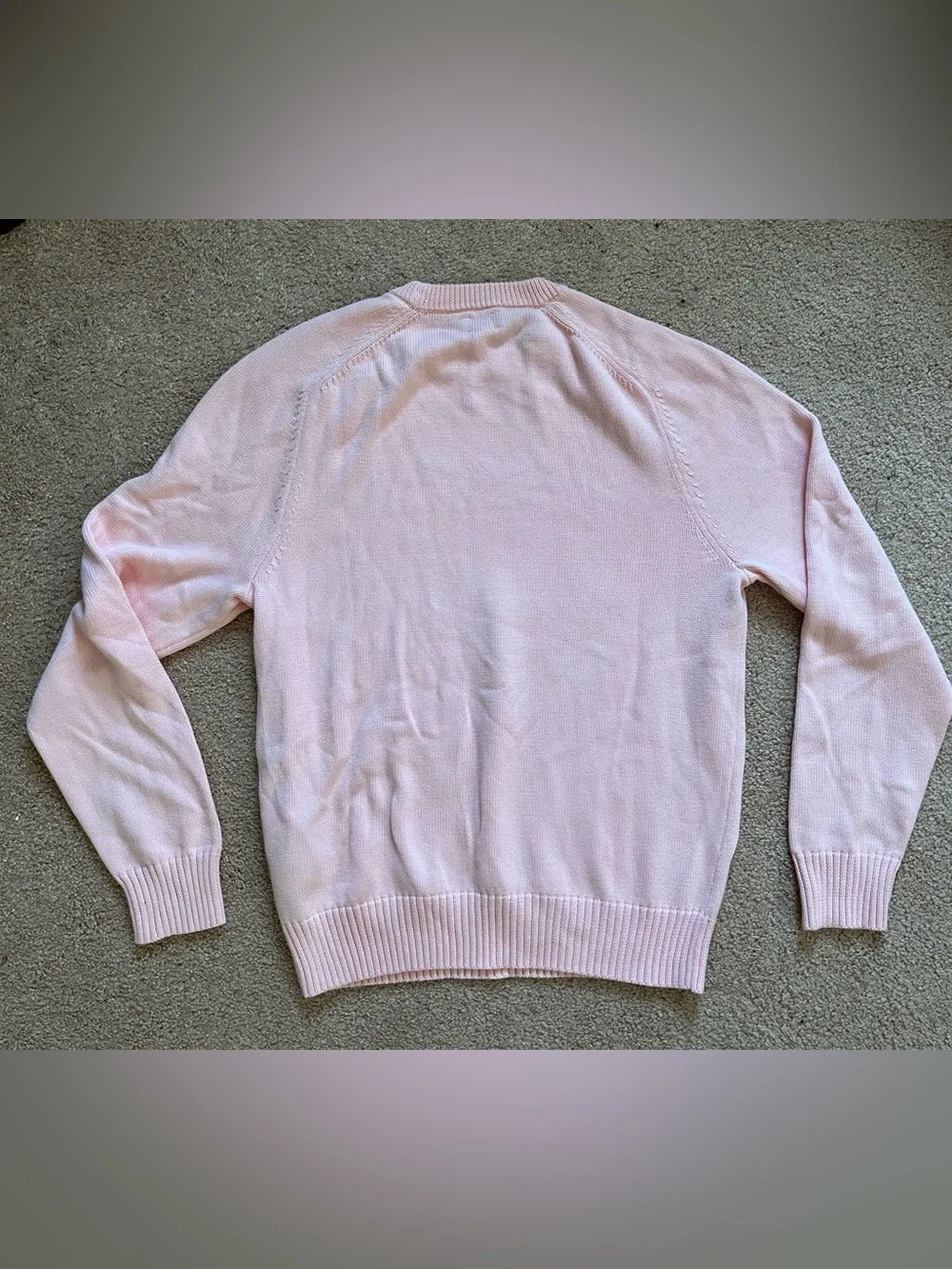 NWT J Crew Light pink cotton knit sweater men’s M